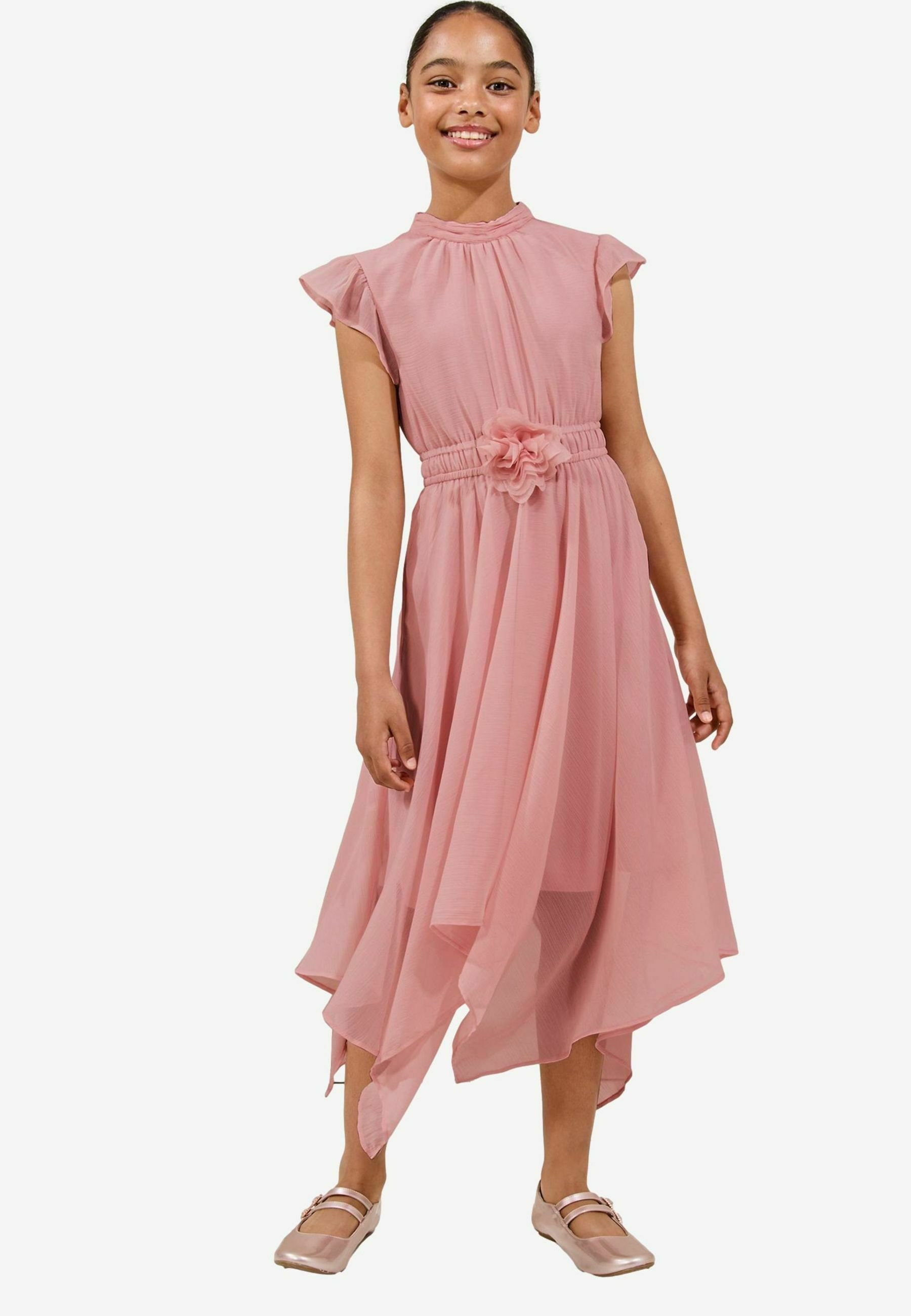 Robe De Soirée Lipsy Maxi Rose Poussiéreux - Dos Nu, Fente Haute - Taille 8 - Occasion Très Bon État