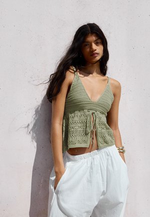 Bershka Top - khaki