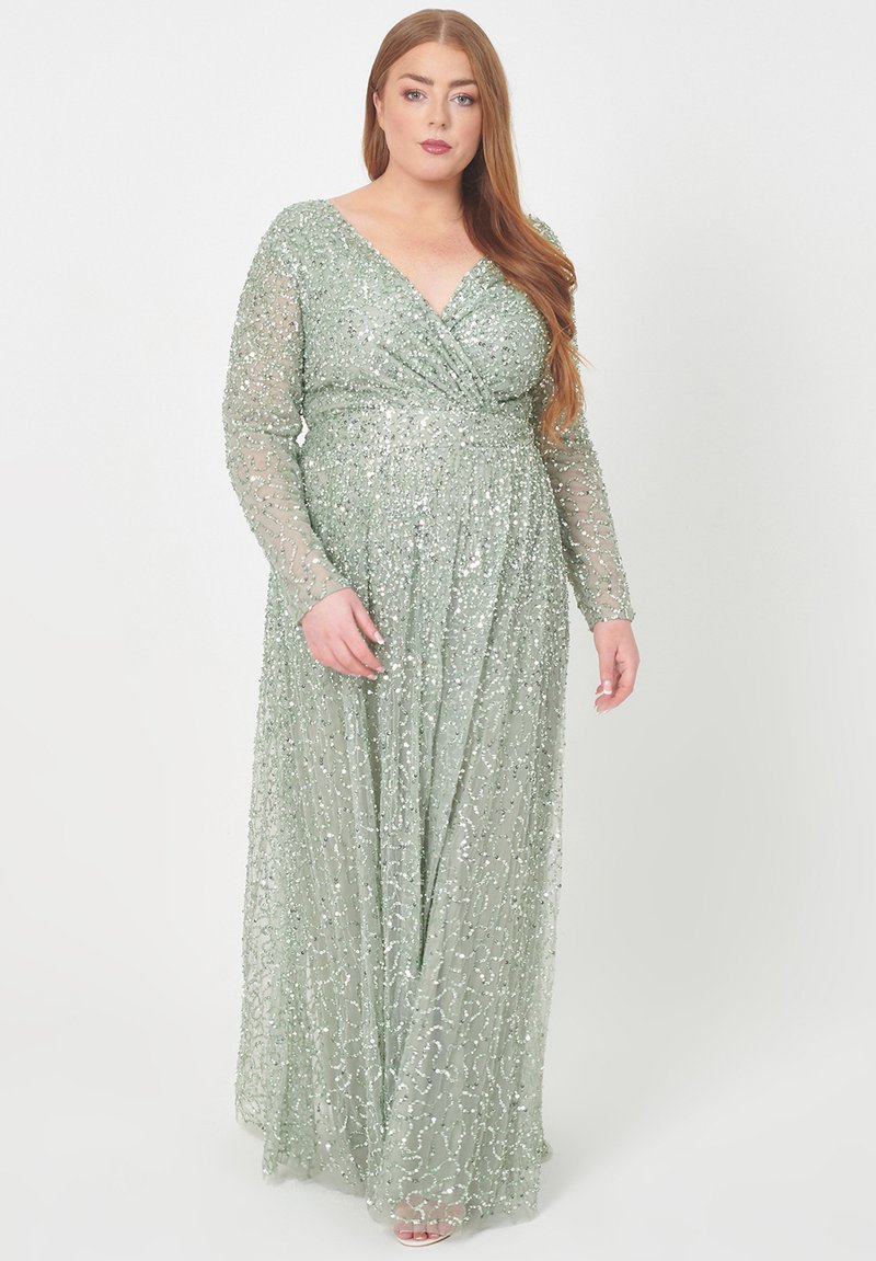 BEAUUT EMBELLISHED SEQUINS - Abiti per occasioni speciali - sage green