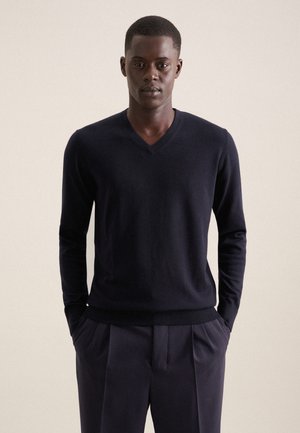 Seidensticker, SEIDENSTICKER PULLOVER SCHWARZE ROSE - Pullover - dark blue
