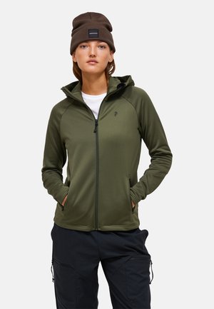 Peak Performance RIDER ESSENTIALS ZIP HOOD - Fleecejas - olive
