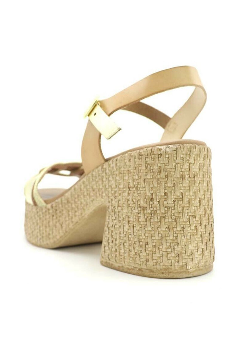 Porronet Sandalias con plataforma beige oro/beige