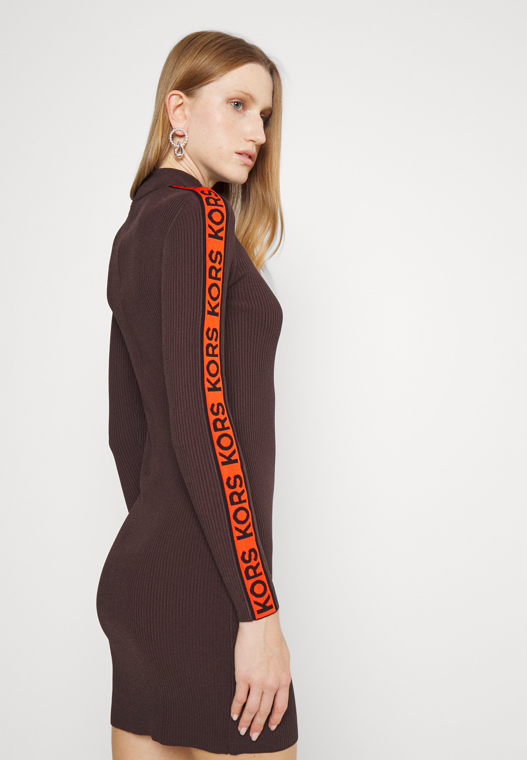 brown michael kors dress