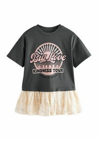 Next - REGULAR FIT - SHORT SLEEVE - Jerseykleid - charcoal grey Thumbnail-Bild 1