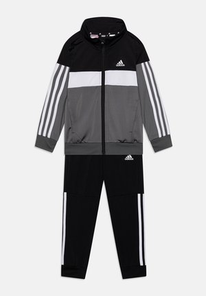 TIBERIO 3-STRIPES COLORBLOCK SHINY TRACK SUIT KIDS - Chándal - black/white/grey five