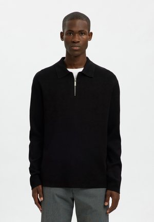 Selected, Half Zip - Trui - black