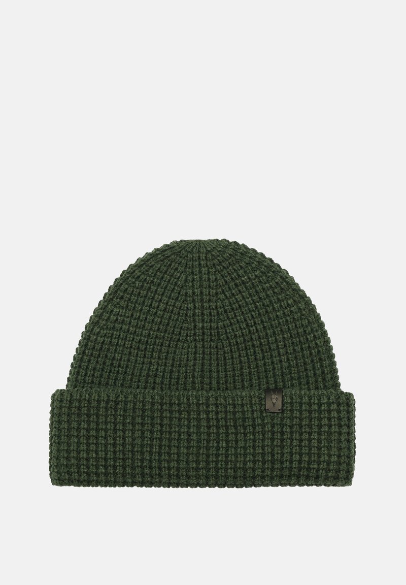 All Saints Olive Knit Beanie All Saints | Accessories | Allsaints Thermal Stitch Knit  main image 3