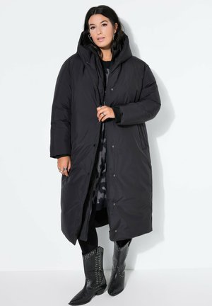 STEPPMANTEL, OVERSIZED, KAPUZE, 2-WEGE-ZIPPER - Vinterkappa /-rock - black