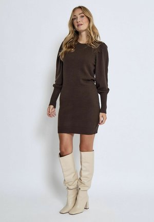 ANISSA - Shift dress - coffee bean brown