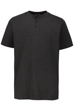 JP1880, HENLEY - T-shirt basic - anthrazit-melange