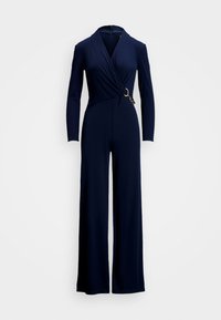 CHAIN TRIM JERSEY SURPLICE JUMPSUIT - Combinaison - navy