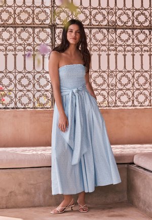 Next, TALL FIT - BANDEAU SHIRRED BODY MIDI OCCASION DRESS . - Robe de jour - blue floral print