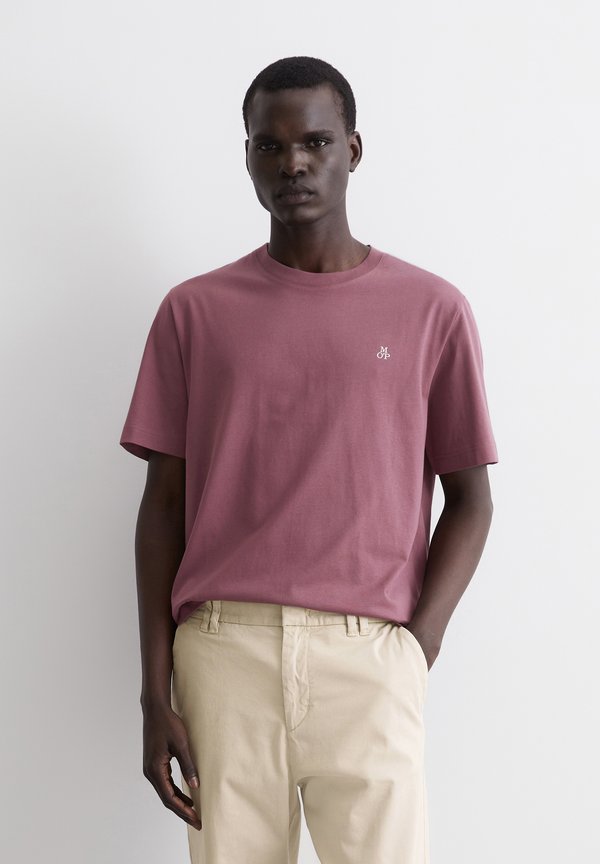 SHORT SLEEVE LOGO PRINT CREWNECK - Basic T-shirt - soft mauve