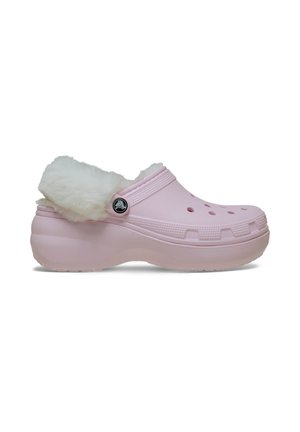 PLATFM LINED FUZZ STRAP  - Mules - pink milk