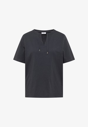 Cecil, KURZARM SHIRT MIT SPLIT NECK - Print T-shirt - volcanic grey