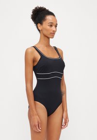 Speedo SOLID CONTOUR ECLIPSE ONE PIECE - Maudymosi kostiumėlis - black/white
