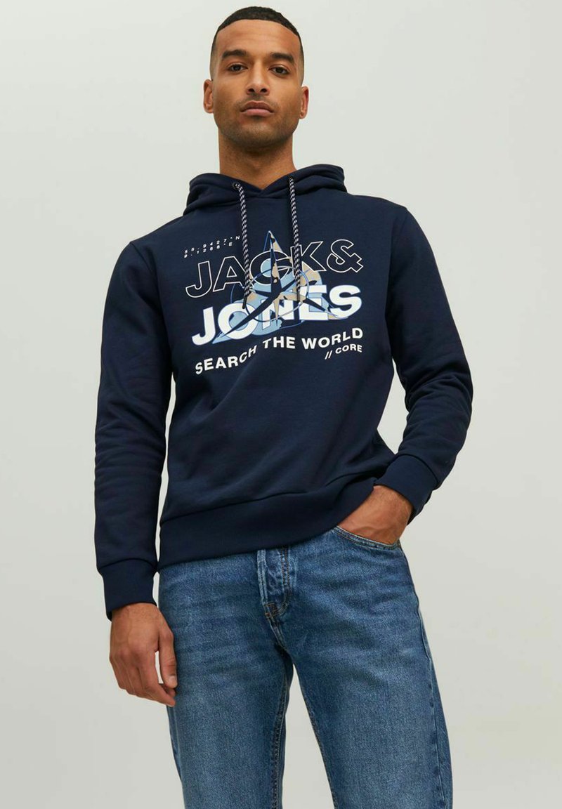 Jack & Jones JCOHUNT Jersey con capucha navy blazer/azul marino