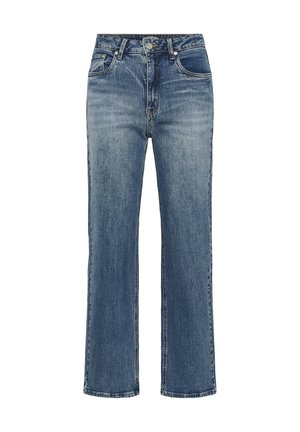 Gestuz, GZJADE HW STRAIGHT JEANS NOOS - Straight leg jeans - washed mid blue