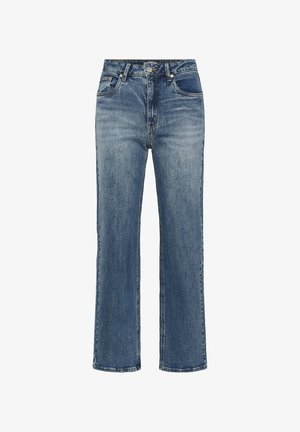 Gestuz, GZJADE HW STRAIGHT JEANS NOOS - Straight leg jeans - washed mid blue