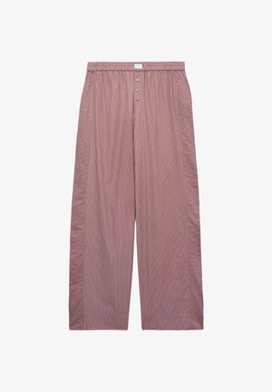 Marks & Spencer, TREND POPLIN STRIPE LL PJ BOTTOM. - Nachtwäsche Hose - burgundy