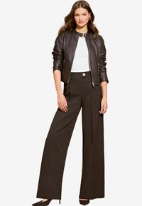 REGULAR FIT - Nahkjakk - black