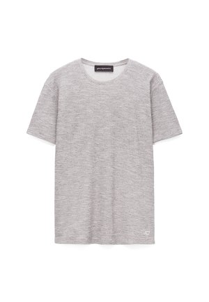 ADOLFO DOMINGUEZ, ADOLFO DOMINGUEZ MICRO-TEXTURED T-SHIRT MICRO-TEXTURED T-SHIRT - T-shirt basic - ecru black