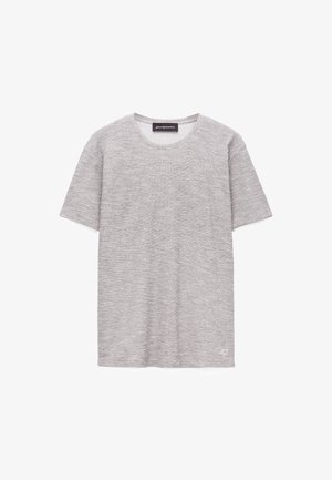 ADOLFO DOMINGUEZ, ADOLFO DOMINGUEZ MICRO-TEXTURED T-SHIRT MICRO-TEXTURED T-SHIRT - T-shirt basic - ecru black