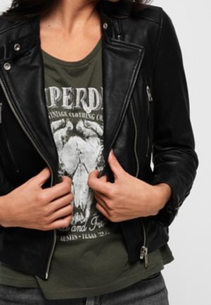Giacca di pelle - black
