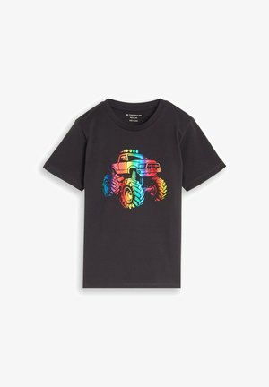 TOM TAILOR, TOM TAILOR T-SHIRT T-SHIRT MIT GLITZER-PRINT - T-Shirt print - coal grey