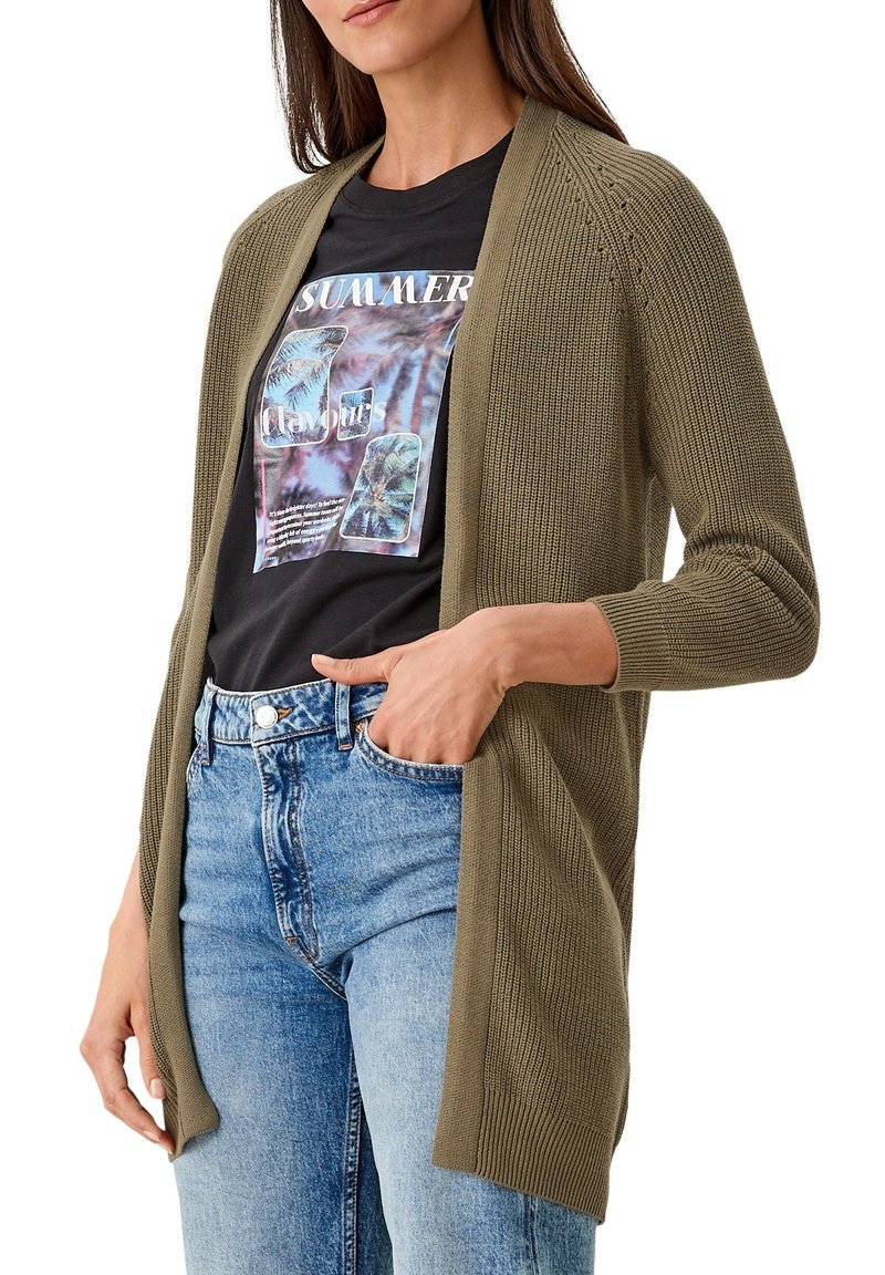 Damen Strickjacken | s.Oliver MIT AJOURMUSTER Strickjacke dusty olive/grün - HQ28265 Damen Strickjacken | s.Oliver MIT AJOURMUSTER Strickjacke dusty olive/grün - HQ28265