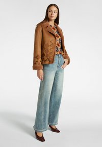 Elena Mirò CAPPOTTO  RICAMATO - Giacca in similpelle - marrone