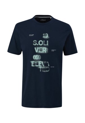 s.Oliver MIT ARTWORK - T-shirt print - navy