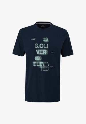 s.Oliver MIT ARTWORK - T-shirt print - navy