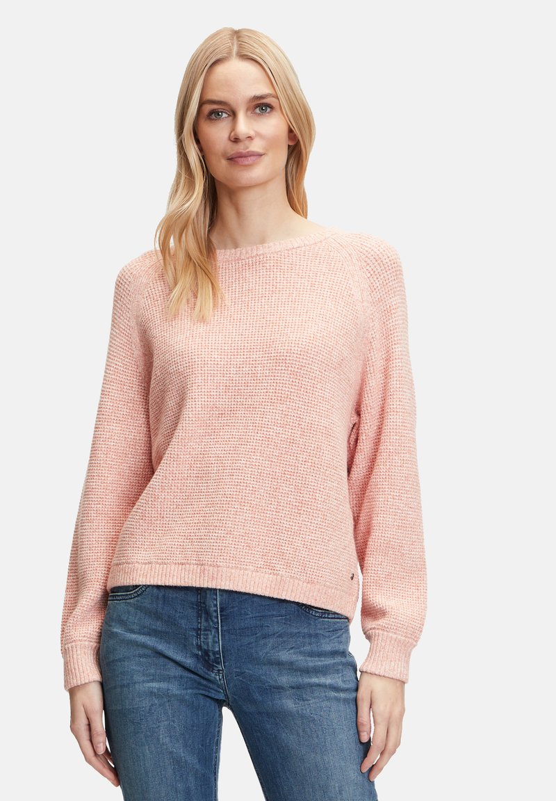 Damen Strickjacken | Betty & Co Strickpullover middle orange melange/orange - UM50529 Damen Strickjacken | Betty & Co Strickpullover middle orange melange/orange - UM50529