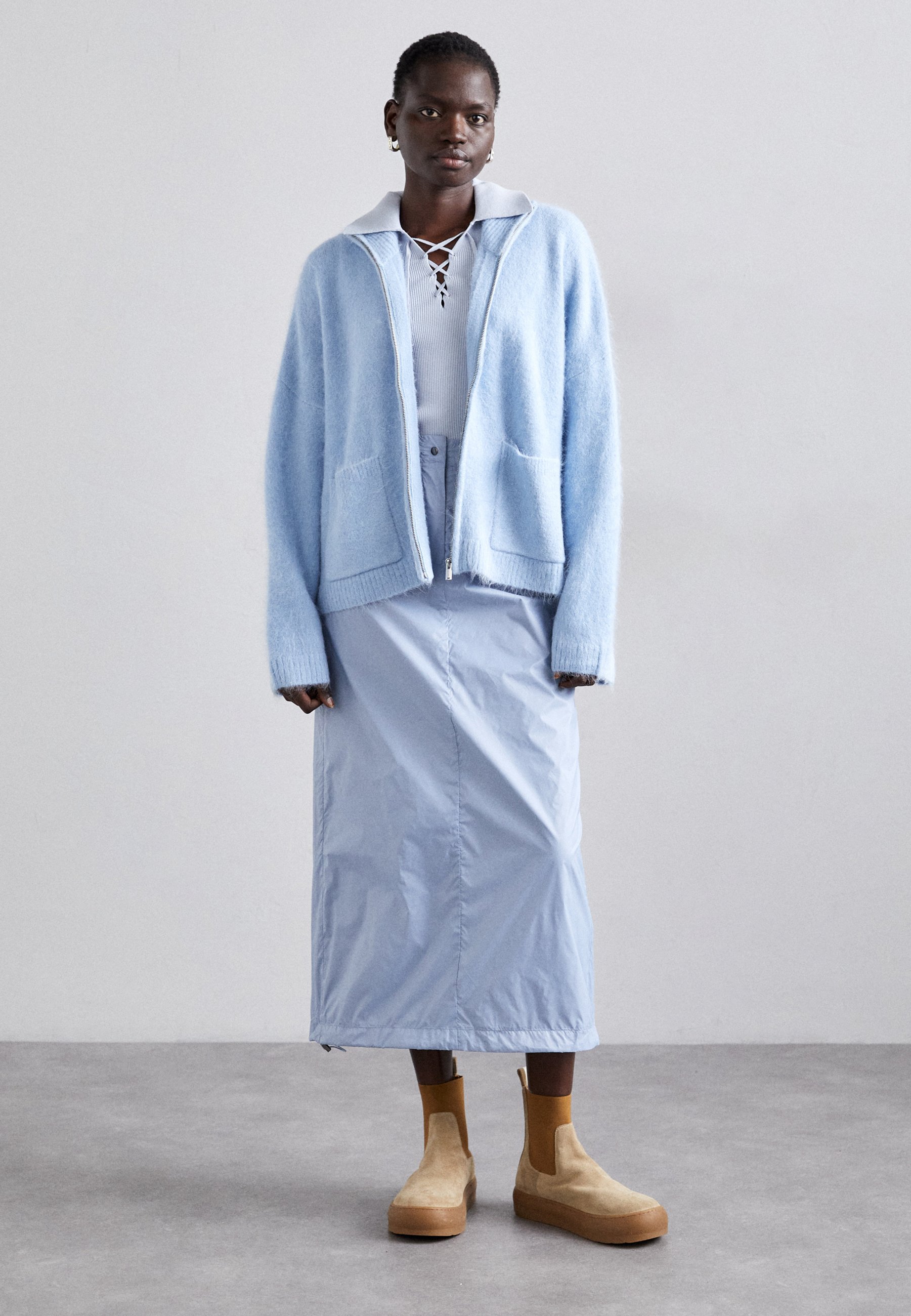 Holzweiler TINE FLUFFY CARDIGAN - Cardigan - light blue - Zalando