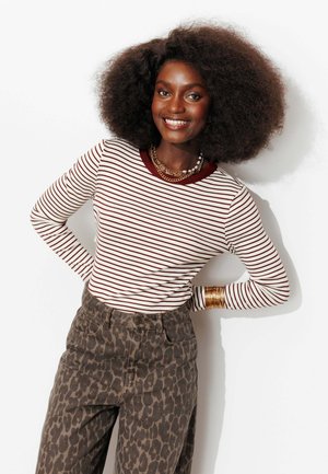 RAYÉ - T-shirt à manches longues - rayé bordeaux