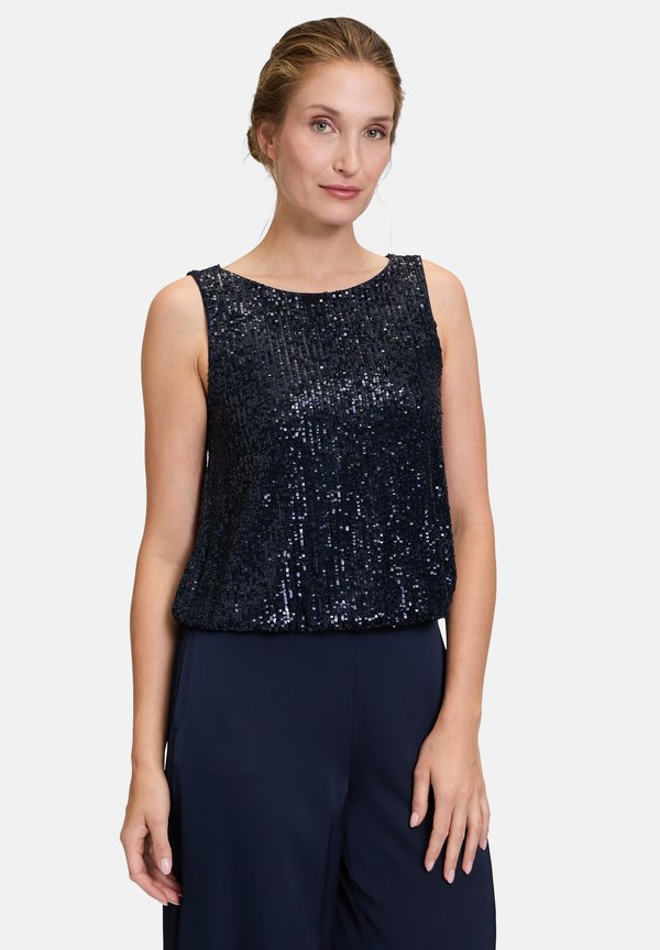 PAILLETTEN IM GLITZER LOOK - Bluse - night sky