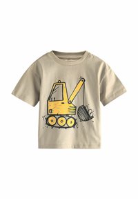 Next REGULAR FIT - SHORT SLEEVE GRAPHIC  - Printtipaita - yellow digger