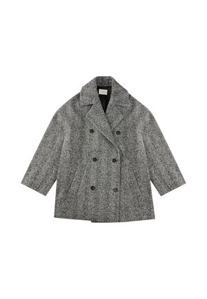 WIDE FIT HERRINGBONE PEACOAT - MONTEDORO - Abrigo clásico - night black