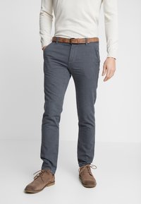 TOM TAILOR DENIM - STRUCTURED - Chino - black/grey Miniatuurafbeelding 1