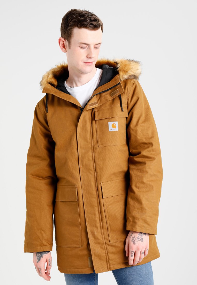 Carhartt WIP SIBERIAN DEARBORN Vinterkåpe frakk Carhartt WIP TRAPPER Vinterkåpe frakk hamilton brown