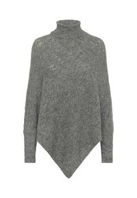 KAJENNIE ROLLNECK PONCHO - Džemperis - dark grey melange