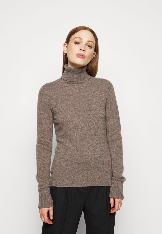 ROLLNECK - Stickad tröja - truffle