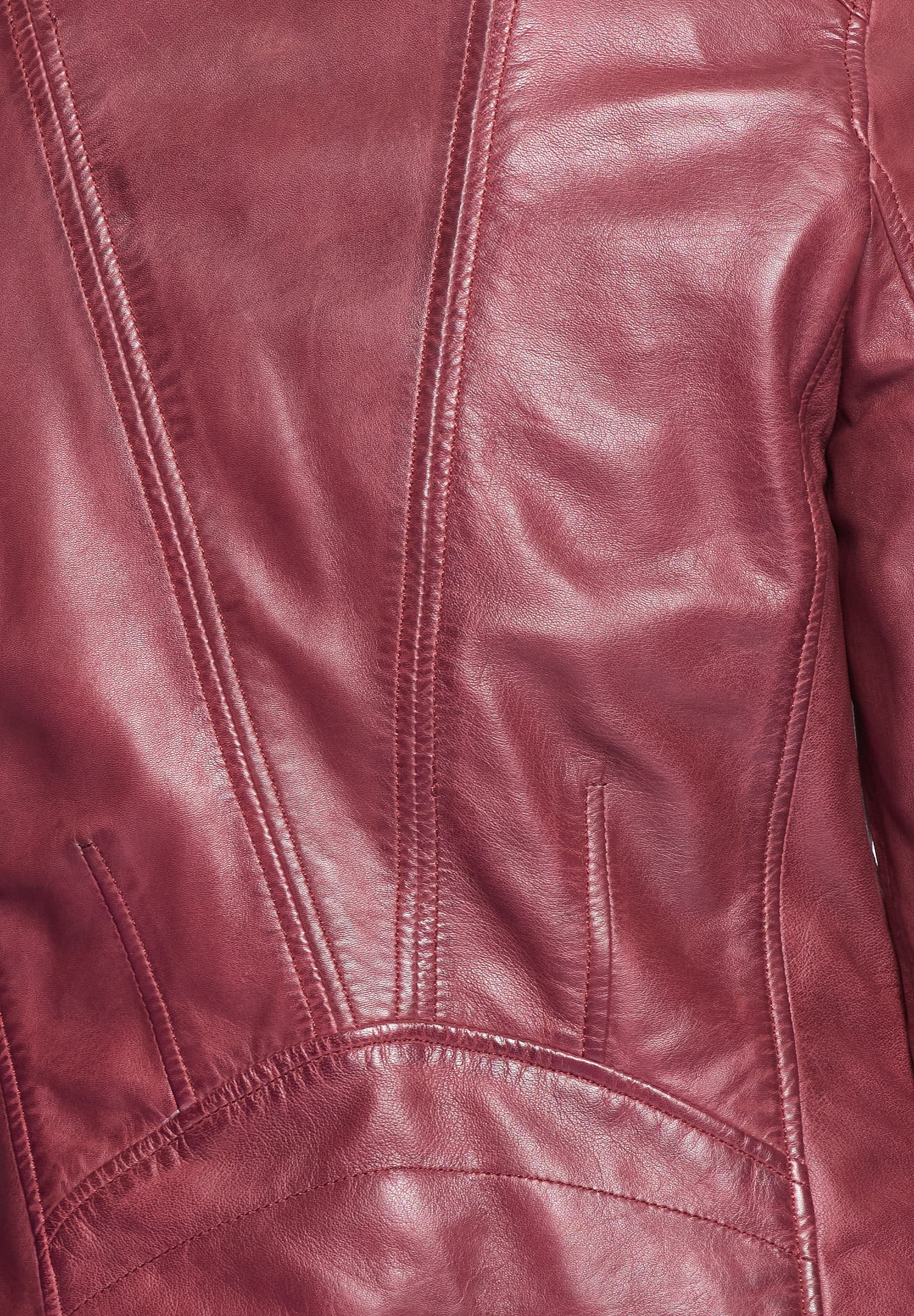 wine red leather jacket