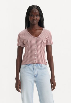 MUSE TEE - T-shirt basic - vanilla stripe sundried tomato