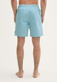 TOM TAILOR MIT PRINT - Fürdőnadrág - blue mint triangle design