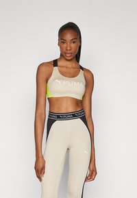 Puma - 4KEEPS EVERSCULPT BRA - Keskmiselt toetav spordirinnahoidja - putty Väikepilt 1