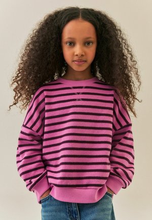Next, REGULAR FIT - OVERSIZED COSY RIB SWEATSHIRT - Sweatshirt - pink stripe
