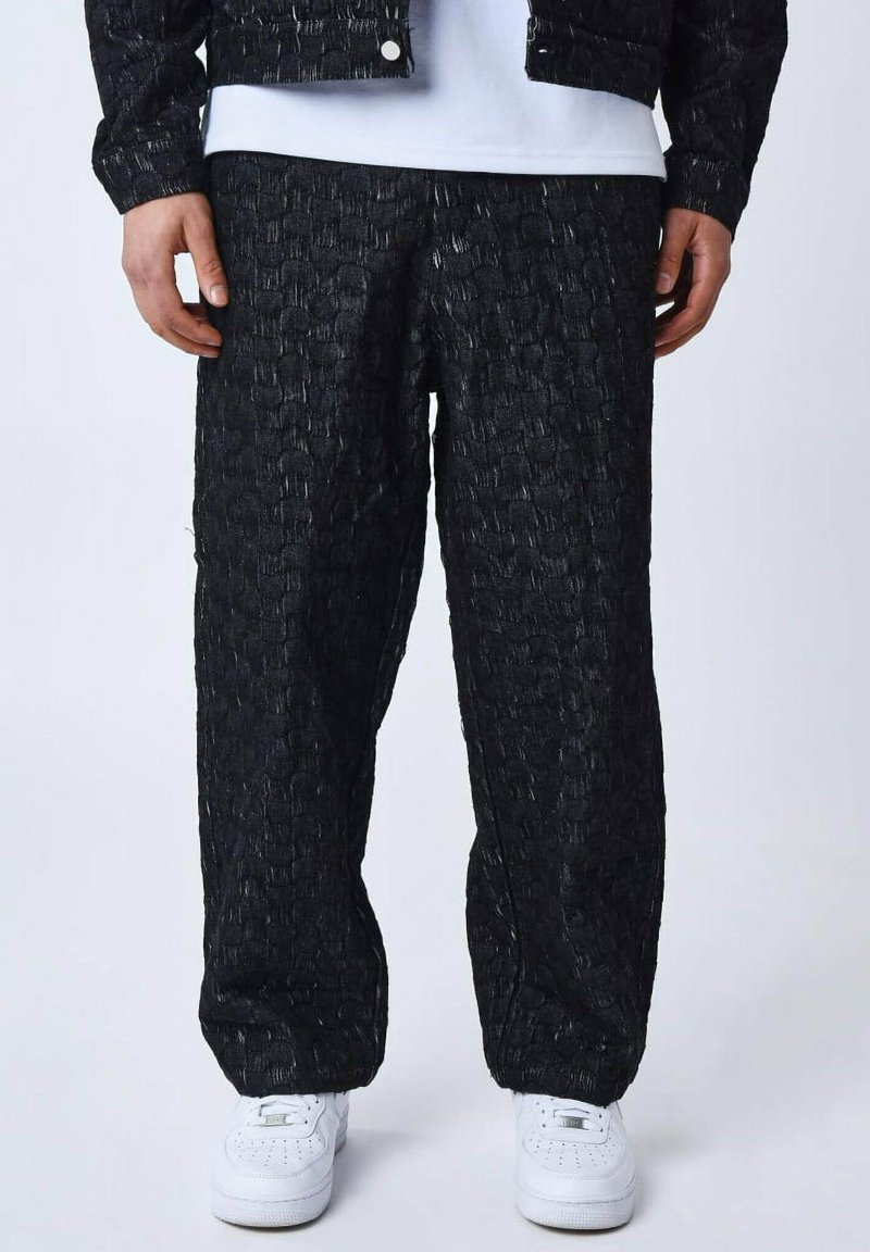 Project X Paris - KALASH EN A MOTIF DAMIER - Relaxed fit jeans - noir, Enlarge