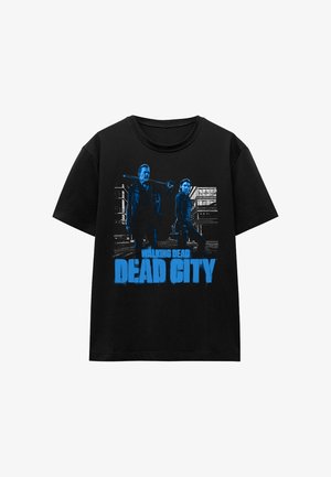 Cotton Soul, THE WALKING DEAD CITY MONO POSE - T-Shirt print - black